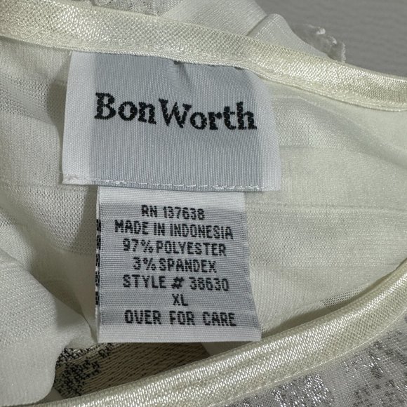 Vintage Layered ruffles iridescent shiny shimmering BoHo Bon Worth Blouse - Picture 5 of 5